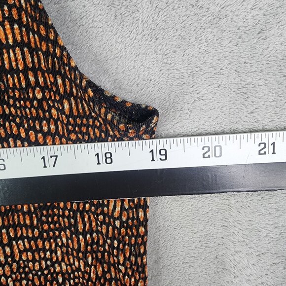 Women's Chico's Travelers Sleeveless Top Shirt Orange Pebble Print Size 3 - Picture 6 of 8